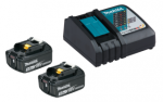 MAKITA Power Source-Kit 18V/3,0Ah (2 Akkus + Ladegerät DC18RC) mit Ladestandsanzeige